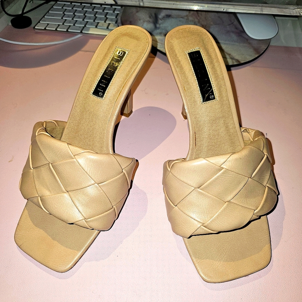 Billini Sandro Nude Braided Heels | Size 8 | Minor Flaws, Still Gorgeous